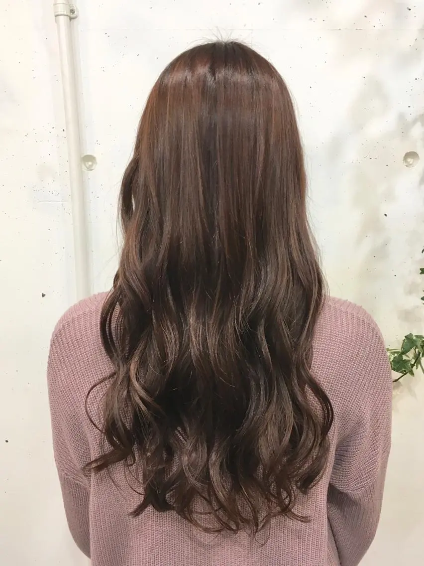ロング カラー ピンクカラー ヘアカラー トリートメント ヘッドスパ ヘアセット yoshi ☆のヘアスタイル
