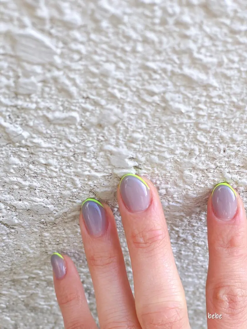 ネイル フレンチネイル 黄色 Ann nailのネイルデザイン