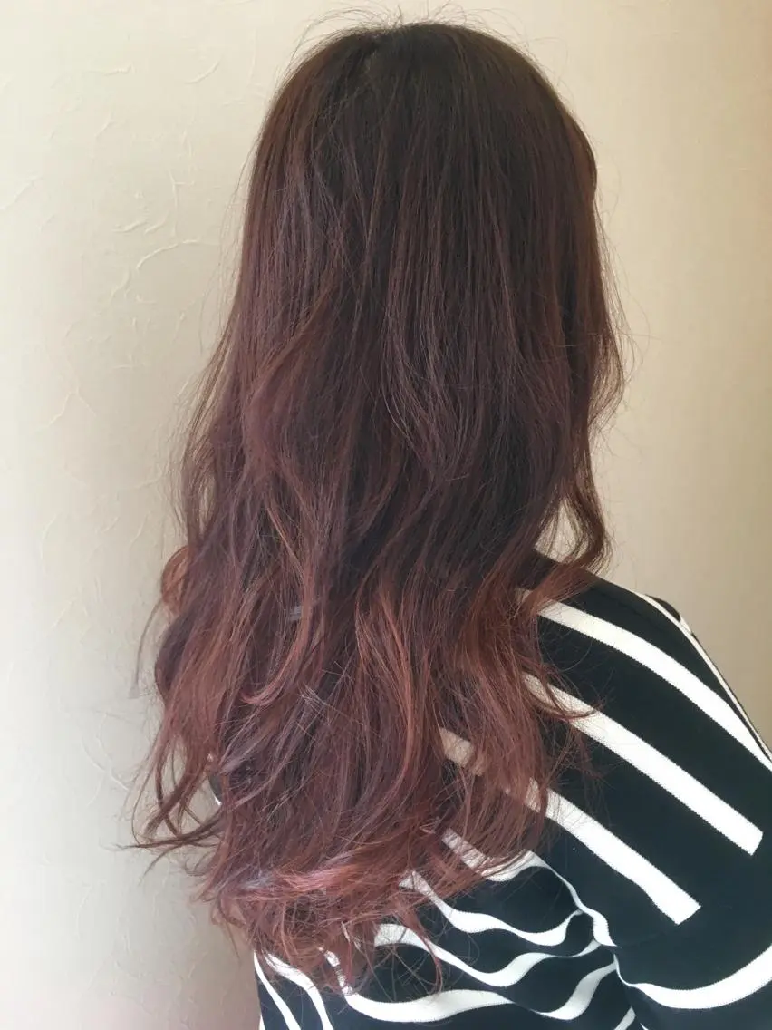 セミロング カラー パーマ ヘアアレンジ IVY villa Suzu.のヘアスタイル