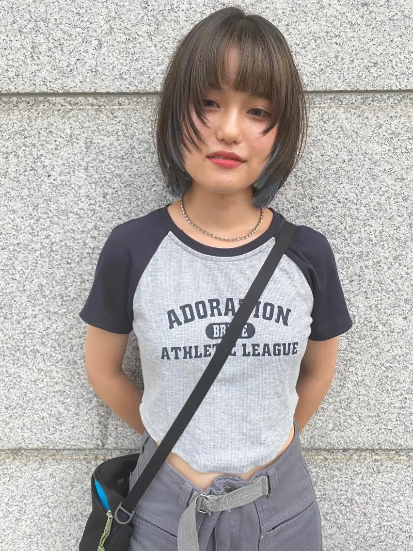 ショート カラー ヘアアレンジ メンズ キッズ マツエク・マツパ アイブロウ 広島/ボブ/レイヤー 🌿‬wakabaのヘアスタイル