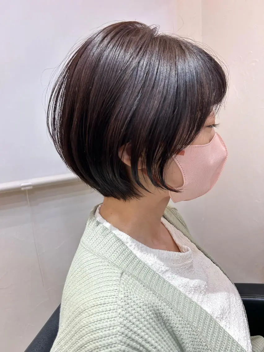 ショート カラー ブリーチ ケアブリーチ ダブルカラー ハイライトカラー イルミナカラー 中北篤志 ショートボブのヘアスタイル