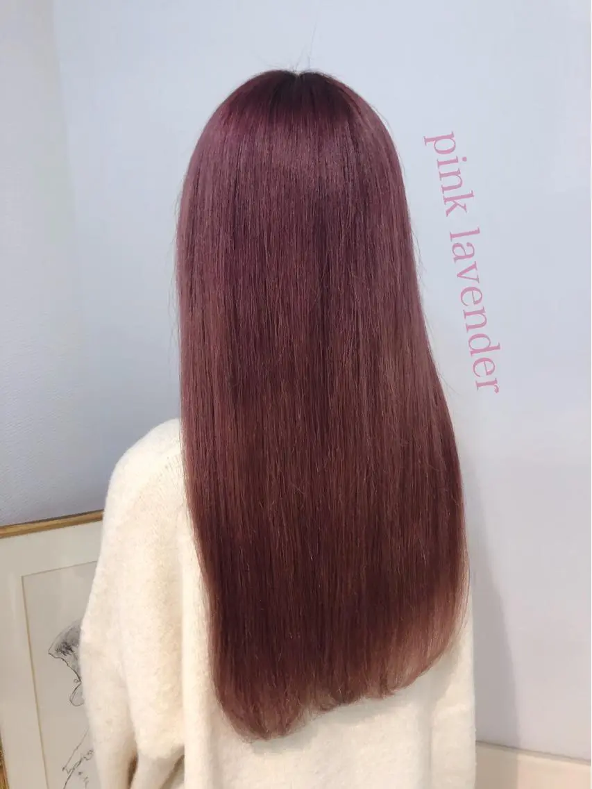 ロング カラー ブリーチ ラベンダーカラー オレンジ ピンクカラー ピンクラベンダー 🤍中野 レオ🤍のヘアスタイル