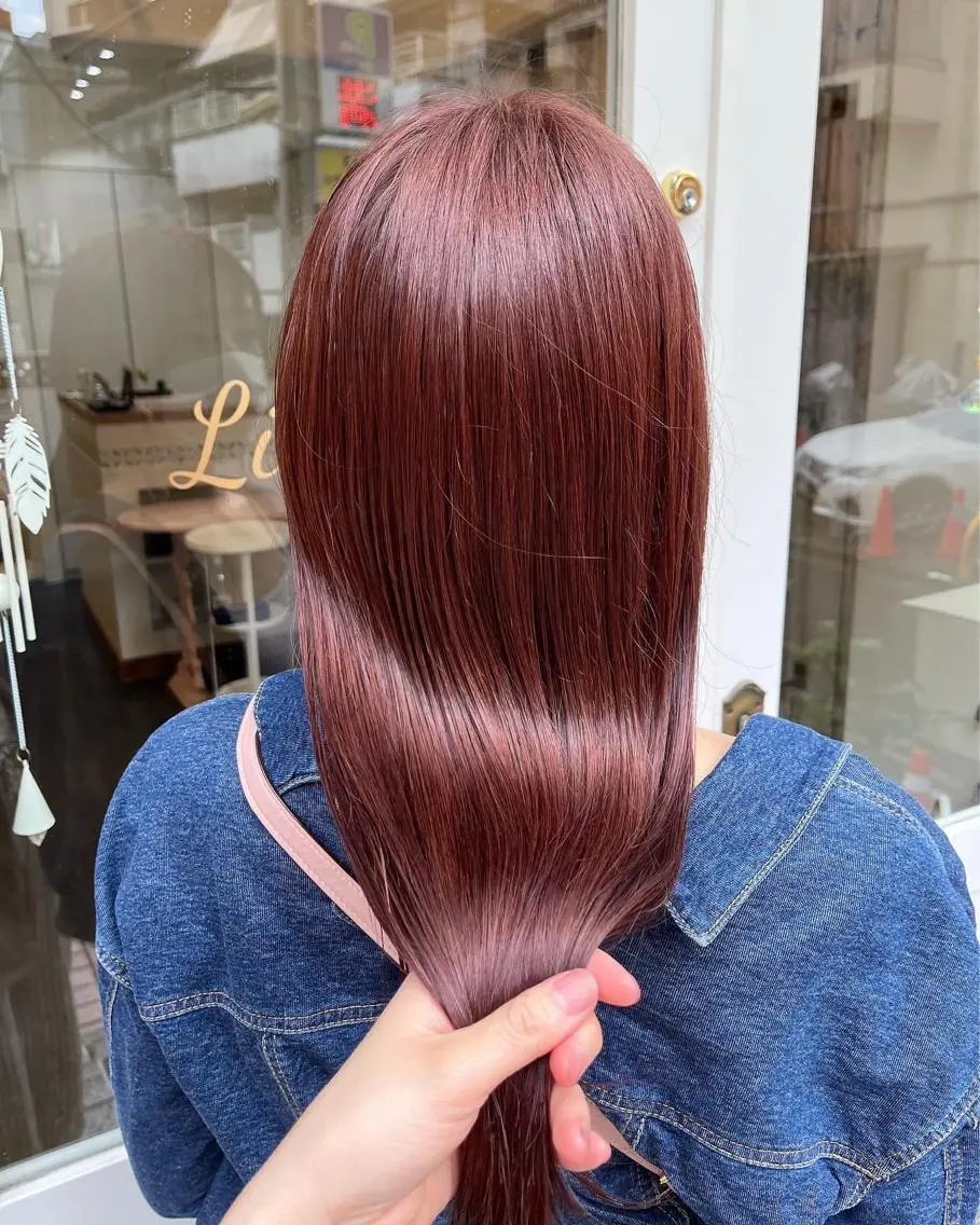 ミディアム カラー ピンクカラー 髪質改善☆ 縮毛矯正miyuのヘアスタイル