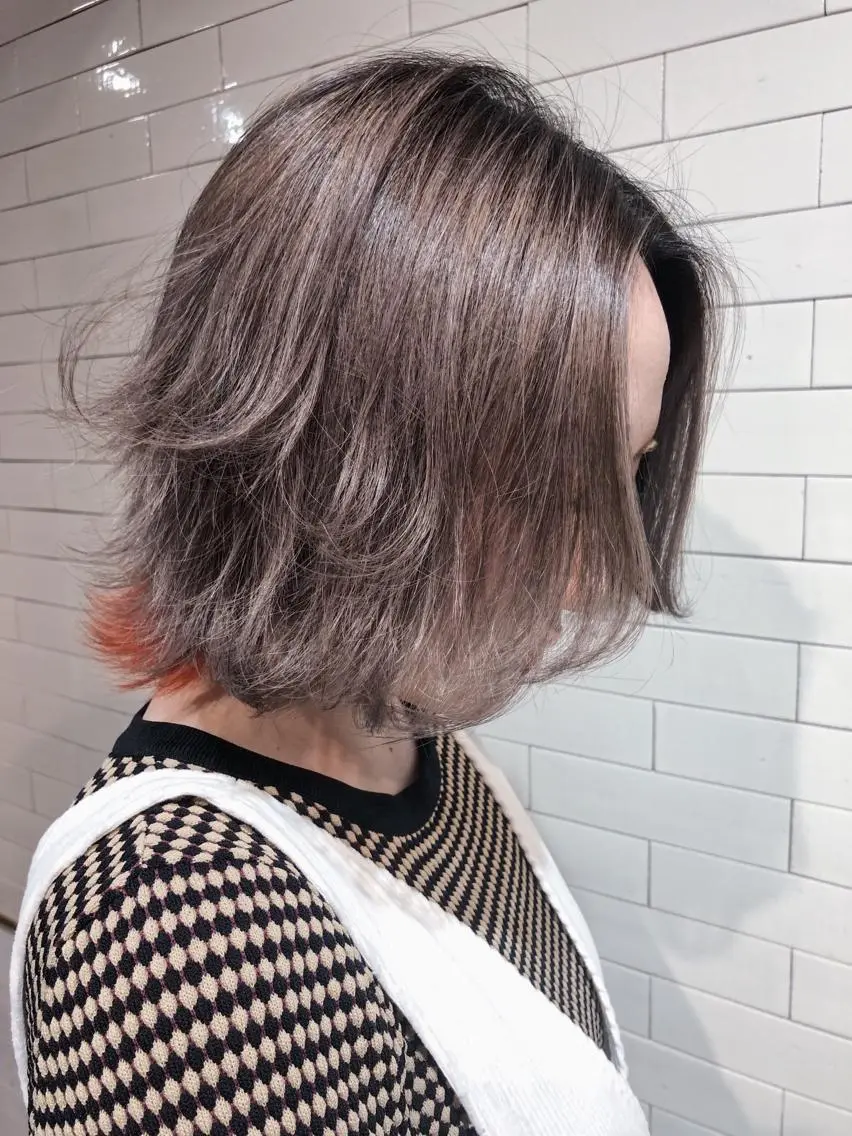 ショート カラー ベージュカラー ブリーチ ケアブリーチ イルミナカラー インナーカラー ヘアカラー トリートメント 🧡ショートの達人 🧡SHOのヘアスタイル