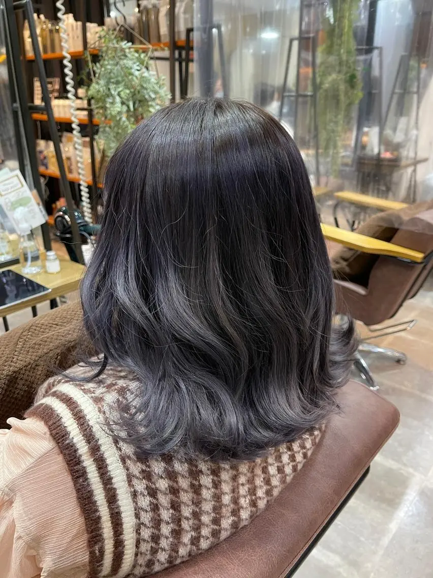 ミディアム パーマ カラー ヘアアレンジ ミディアムパーマ バレイヤージュ ブリーチ ケアブリーチ デザインカラー 【N°deseo】 吉祥寺のヘアスタイル