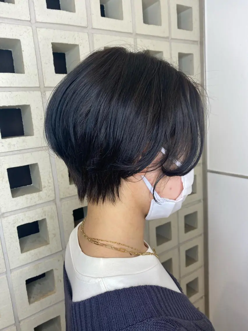 ショート カラー アッシュ ブルーカラー ブルーアッシュ 透明感カラー💜艶髪 sayakaのヘアスタイル
