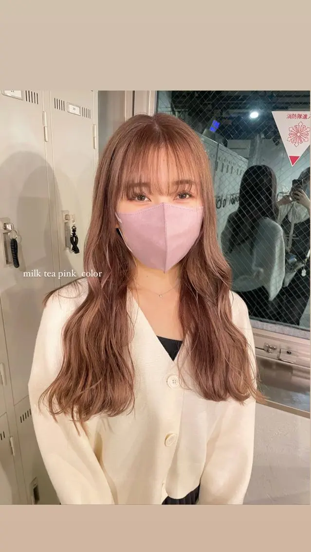 ロング カラー パーマ ヘアアレンジ メンズ キッズ ネイル マツエク・マツパ アイブロウ 透明感カラー・レイヤ ー🎀amika🎀のヘアスタイル
