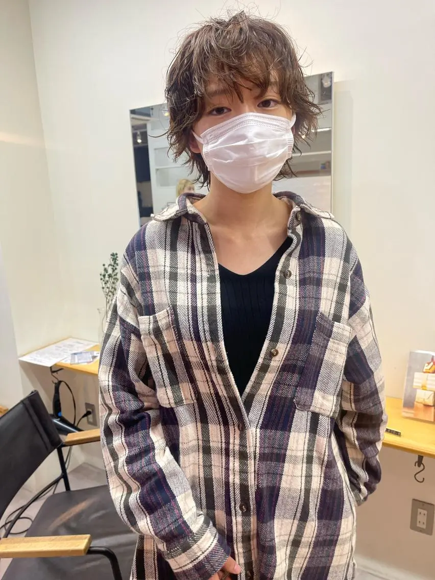 ショート カラー パーマ ウルフカット カット パーマ トリートメント 丁寧なカウンセリング 🌿KENTA🌿のヘアスタイル