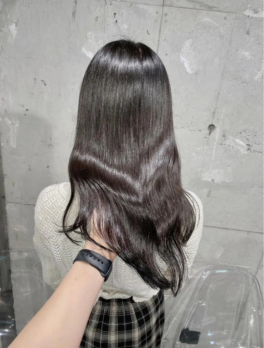 ロング カラー カット ヘアカラー トリートメント ヘッドスパ ヘアセット ベージュカラー💖 やすひろのヘアスタイル