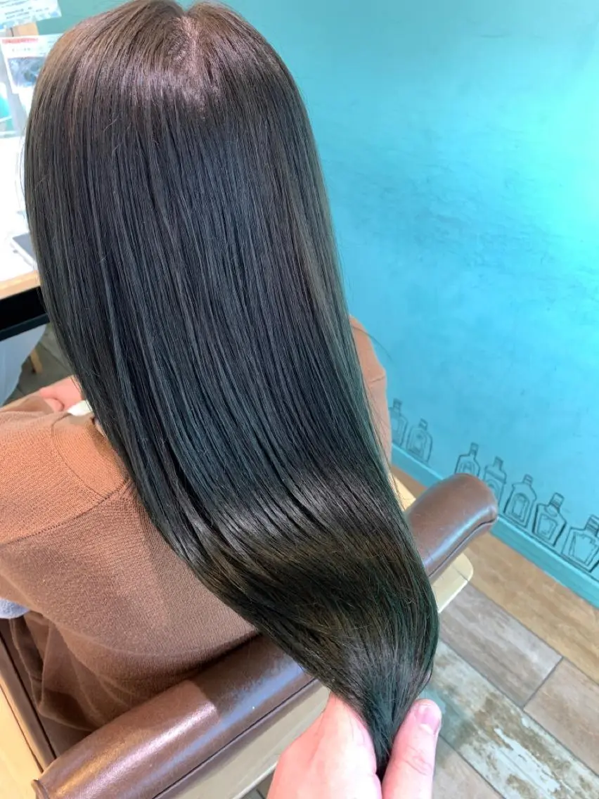 ミディアム カラー グレージュ オレンジ 脱縮毛矯正パーマ メンズパーマ平野渋谷のヘアスタイル