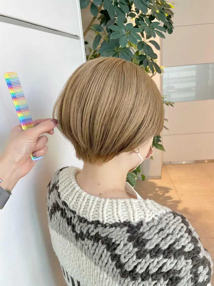 ショート ヘアカラー トリートメント 東北No.1完全個室 💐梶谷社長のヘアスタイル