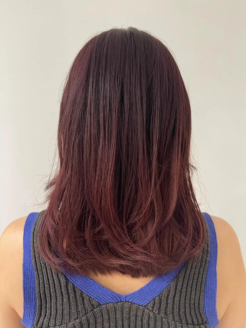 ミディアム カラー パーマ ヘアアレンジ ツヤ髪 /髪質改善 松岡将太郎のヘアスタイル