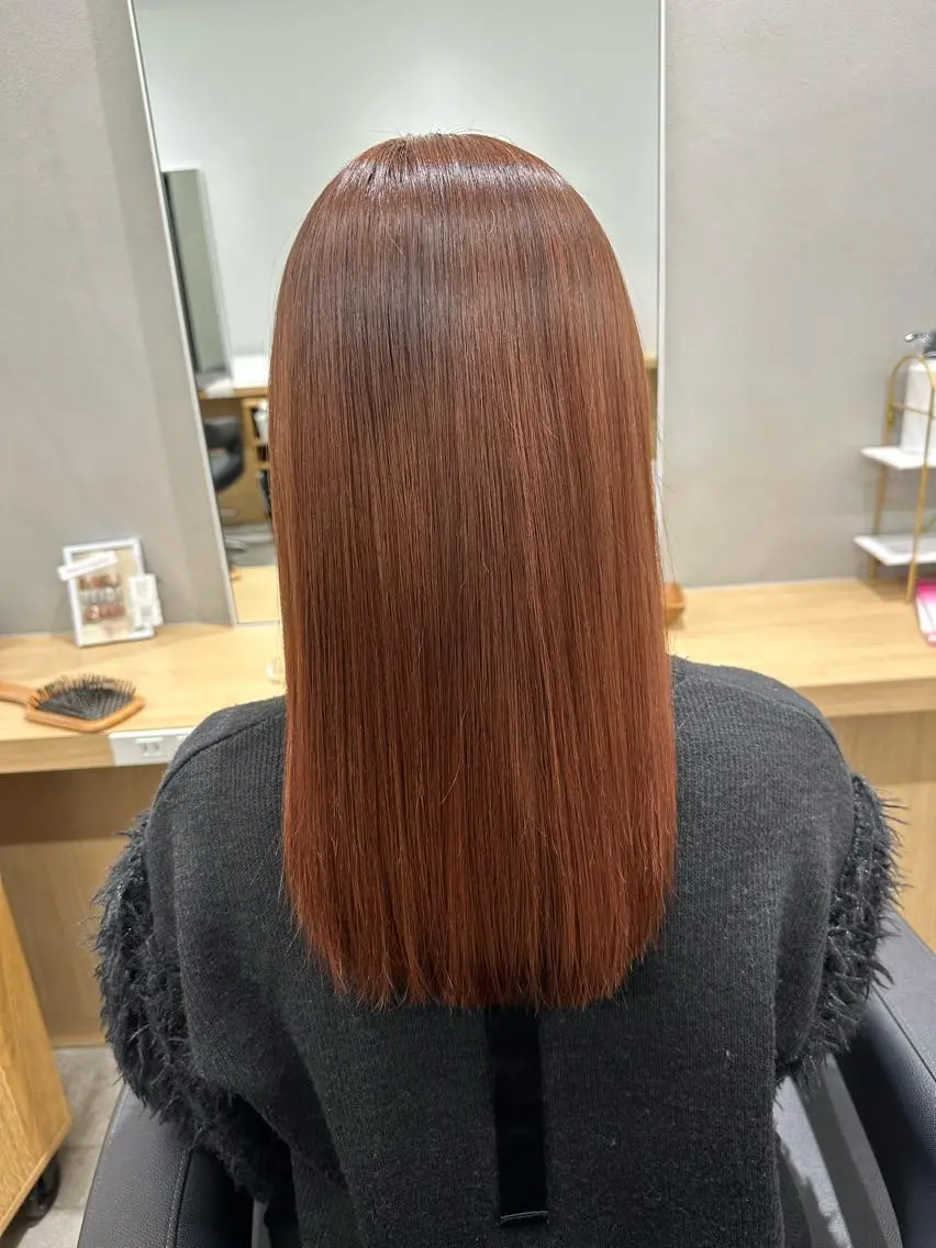 ミディアム 髪質改善 トリートメント ヘアカラー トリートメント 巻ける髪質改善🫧ハ イライト/永田汰伊智のヘアスタイル