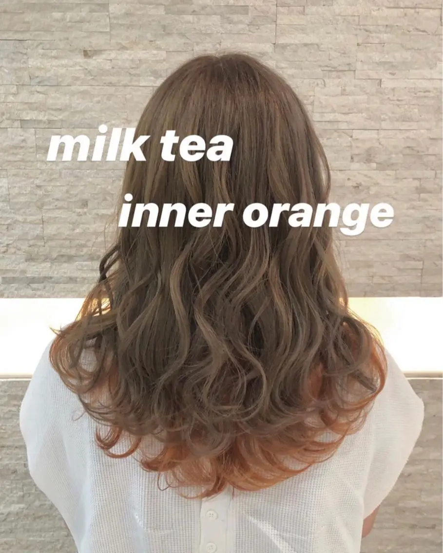 ロング カラー 韓国/インナーカラー 🍑YUI🍑のヘアスタイル