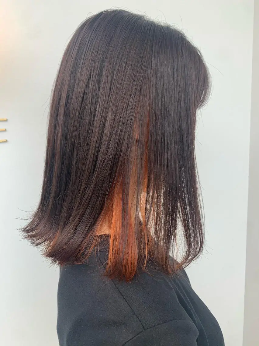 ミディアム カラー ベージュカラー ブラウンカラー ブラウンベージュ オレンジ 中目黒🌼 🌼ハナのヘアスタイル