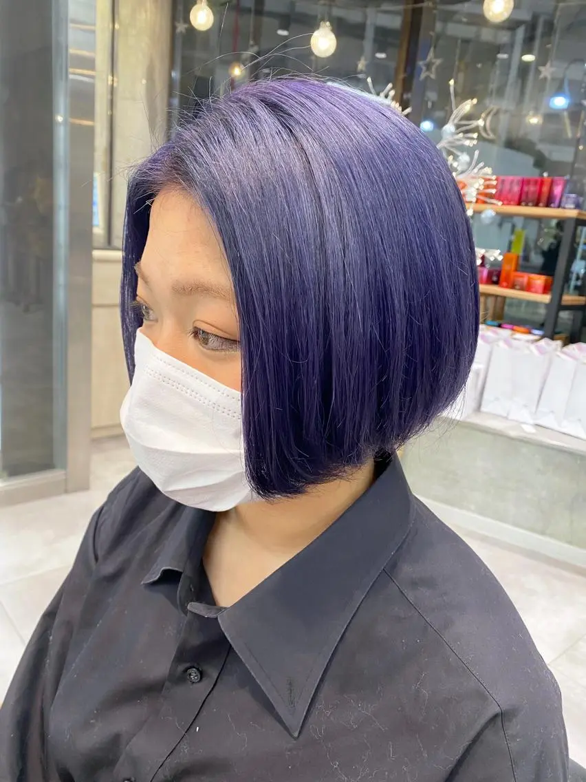 ショート カラー ブルーカラー ブルーラベンダー ラベンダーカラー ヘアカラー トリートメント ブリーチ/髪質改善 🍀MASAKiのヘアスタイル