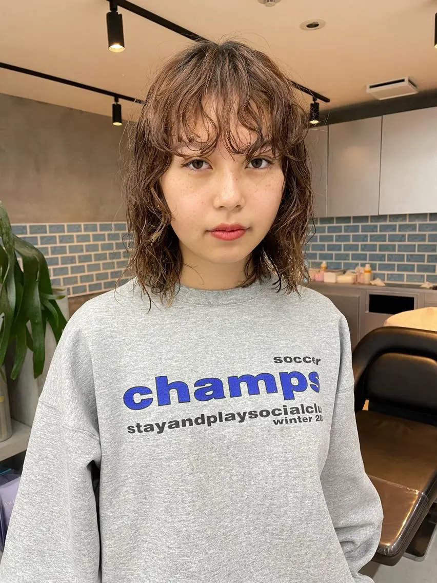 ショート パーマ カット パーマ トリートメント 👑ボブはお任せ ミヤノ👑のヘアスタイル