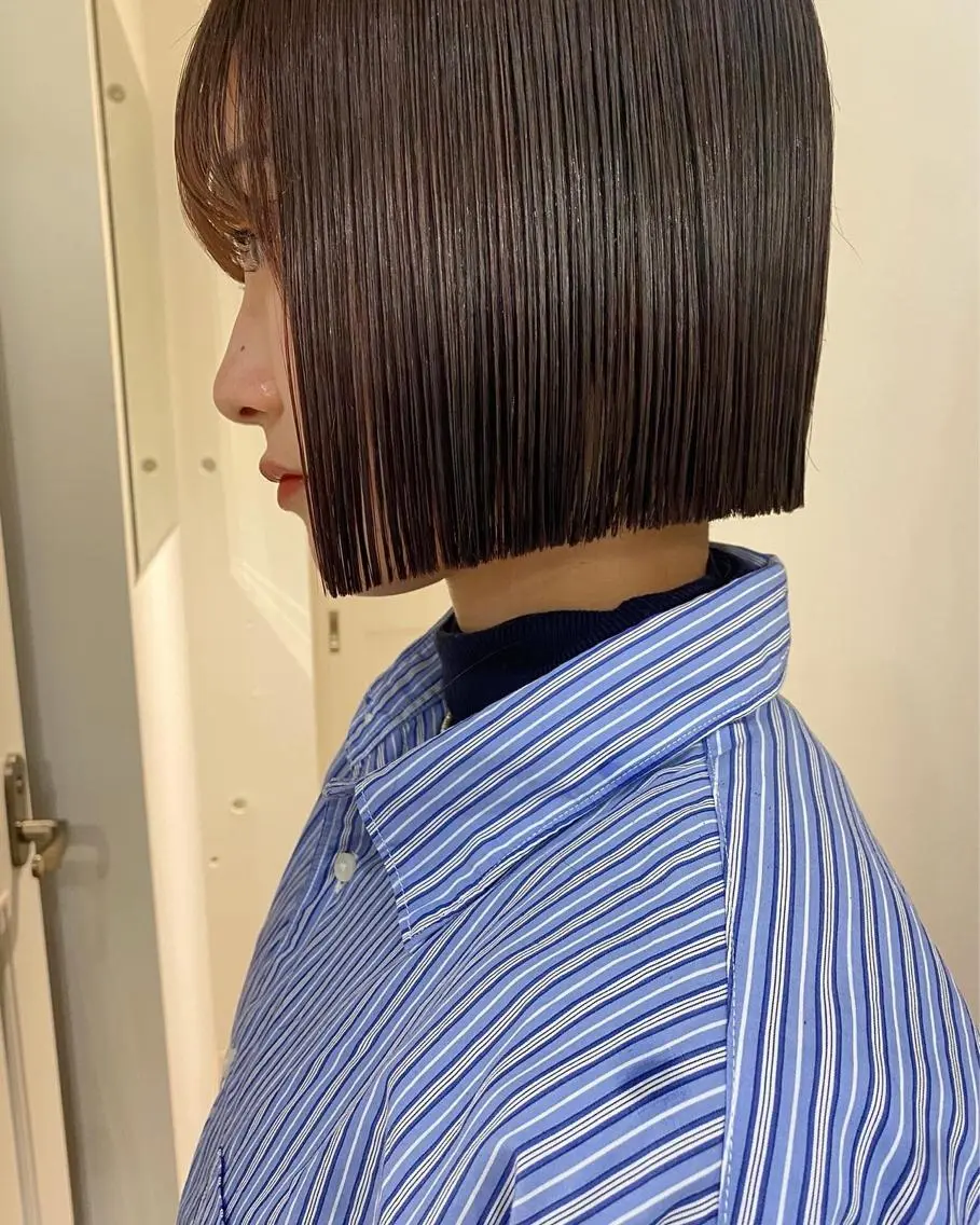 ショート カラー 切りっぱなしボブ ボブ カット トリートメント 似合わせレディース/ メンズ/あゆかのヘアスタイル