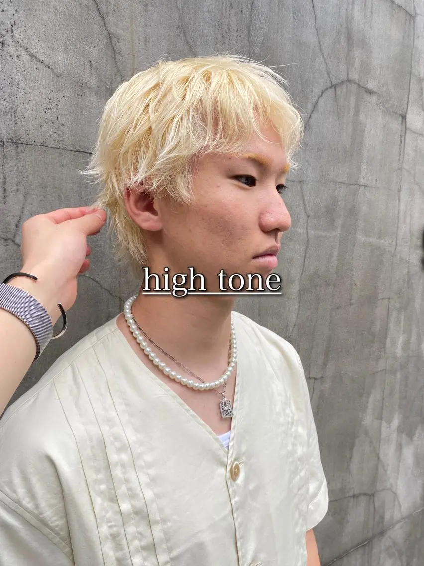 ショート カラー メンズ メンズブリーチ メンズハイトーン ブリーチ 抜きっぱなしブロンド ハイトーンカラー カット ヘアカラー トリートメント メンズヘア/パーマ/ SHOUTOのヘアスタイル