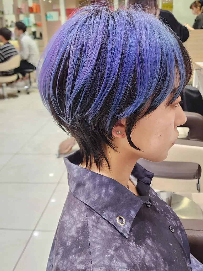 ショート カラー アッシュ ブリーチ ブルーカラー ブルーアッシュ イルミナカラー ヘアカラー カラー特化🔥中村 和貴<Ash津田沼>のヘアスタイル