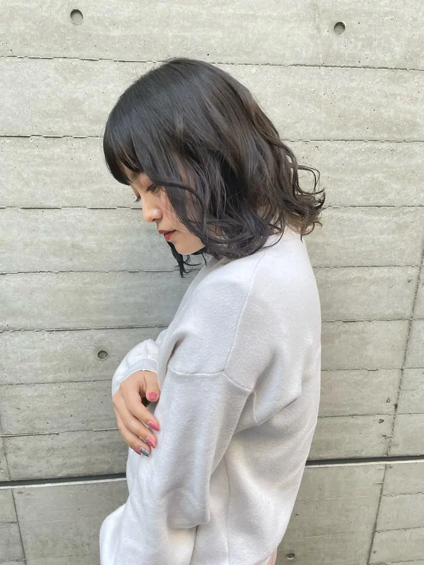 ミディアム カラー ヘアカラー トリートメント ツヤ美髪💐 髪質改善/高山愛来のヘアスタイル