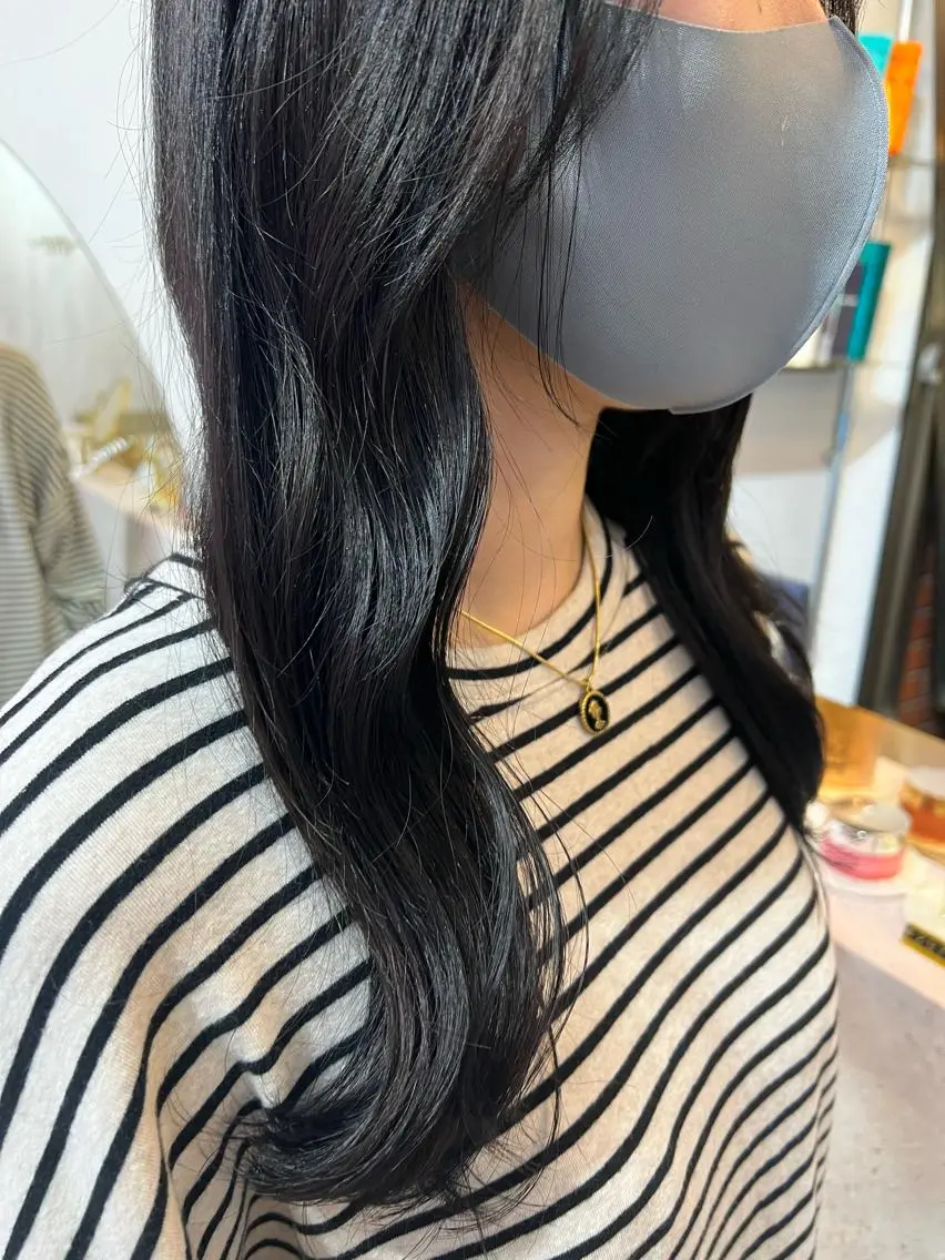 ロング 韓国風ヘア ヘアカラー トリートメント 🎀しゅな/韓国 レイヤー/透明感♡のヘアスタイル