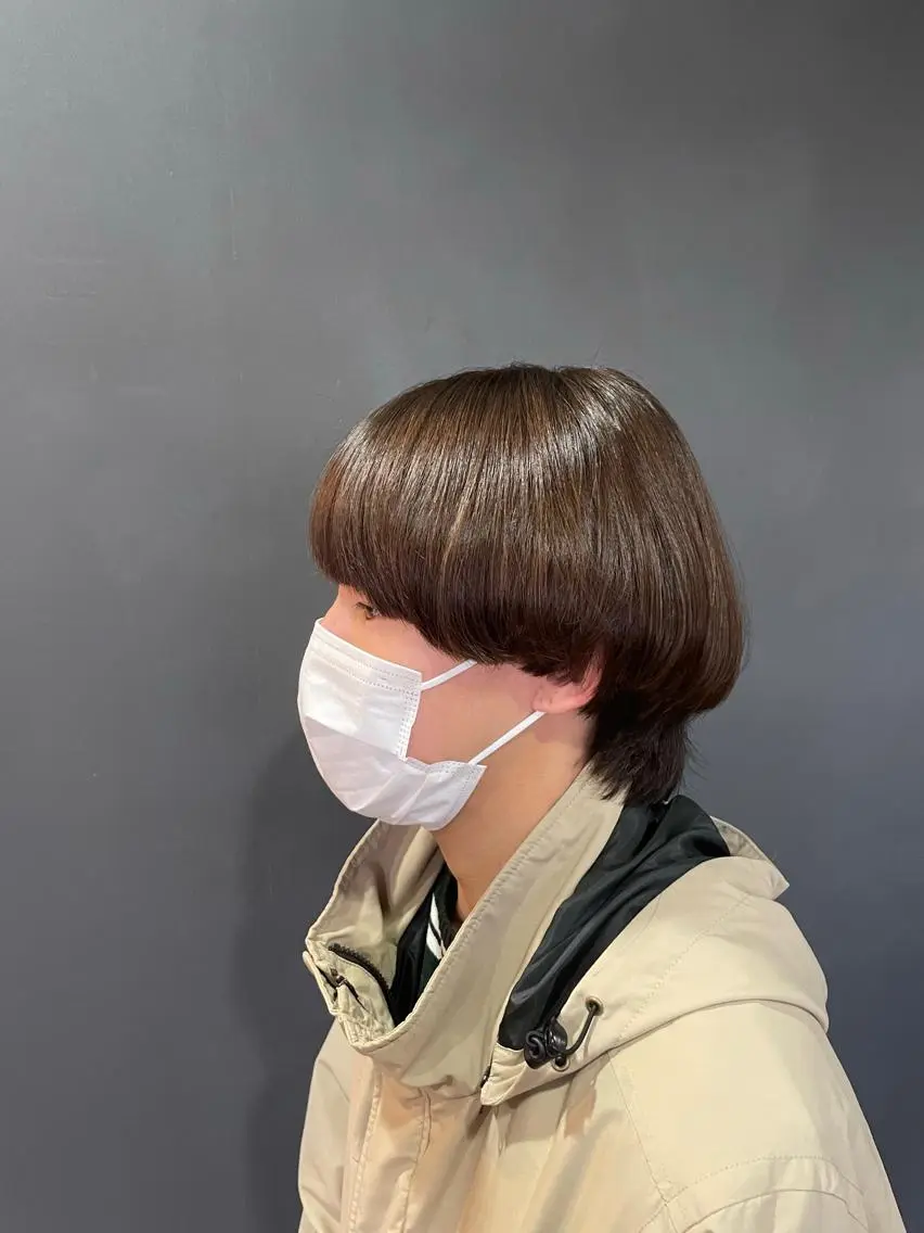 カラー パーマ メンズ マッシュウルフ マッシュ メンズパーマ メンズウルフカット ウルフカット カット 長屋 裕也のヘアスタイル