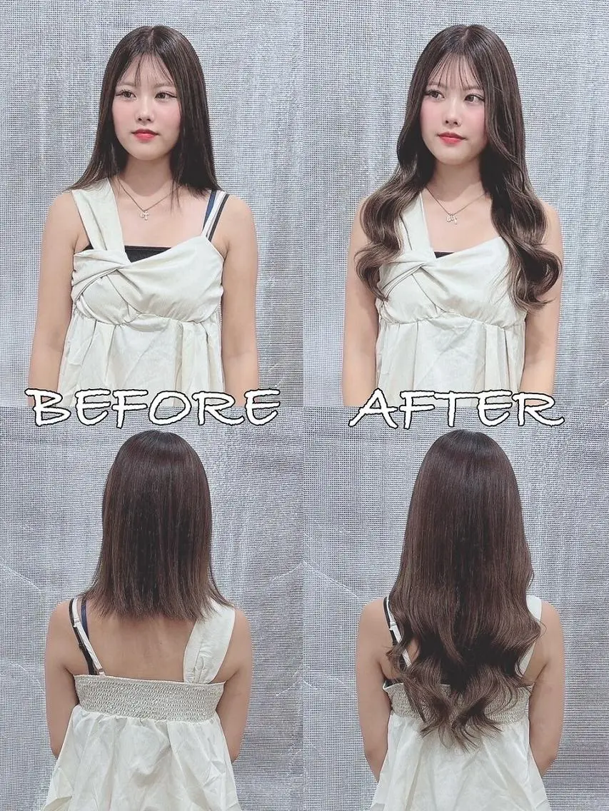 ロング カラー ヘアアレンジ シールエクステ バレイヤージュ ブリーチ ケアブリーチ ダブルカラー LIP 大阪本店 エクステ MISAのヘアスタイル