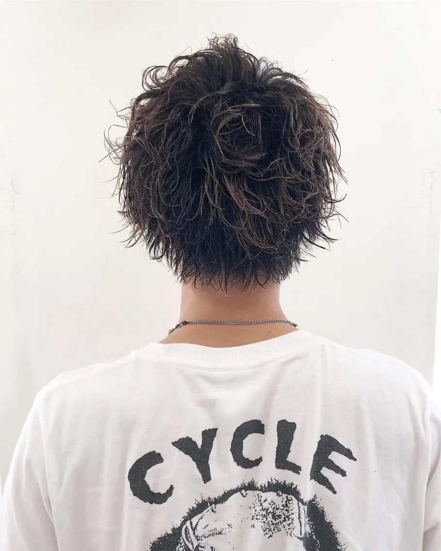 ショート パーマ メンズ MATSURI BASE.AWAJIのヘアスタイル