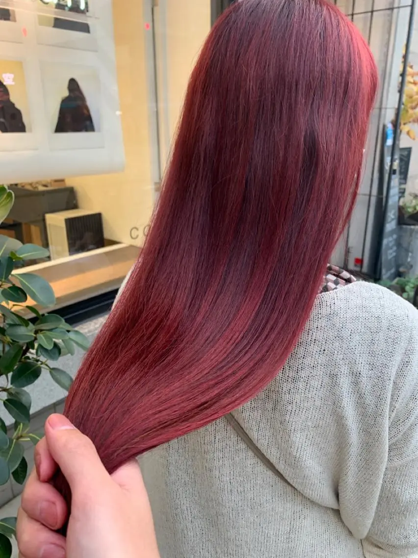 ロング カット ヘアカラー トリートメント 艶髪color💎髪 質改善ストレート大吉のヘアスタイル