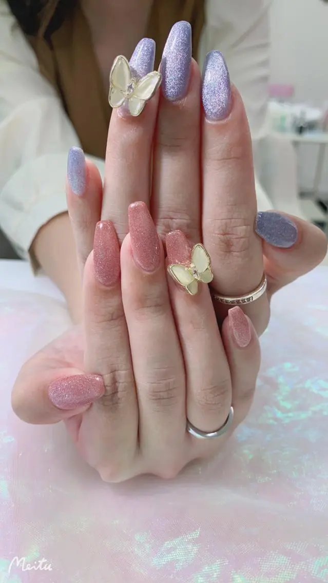 ネイル ハンドネイル ハンドケア 🦋ネイルサロン ブラン🌈ゆりのネイルデザイン