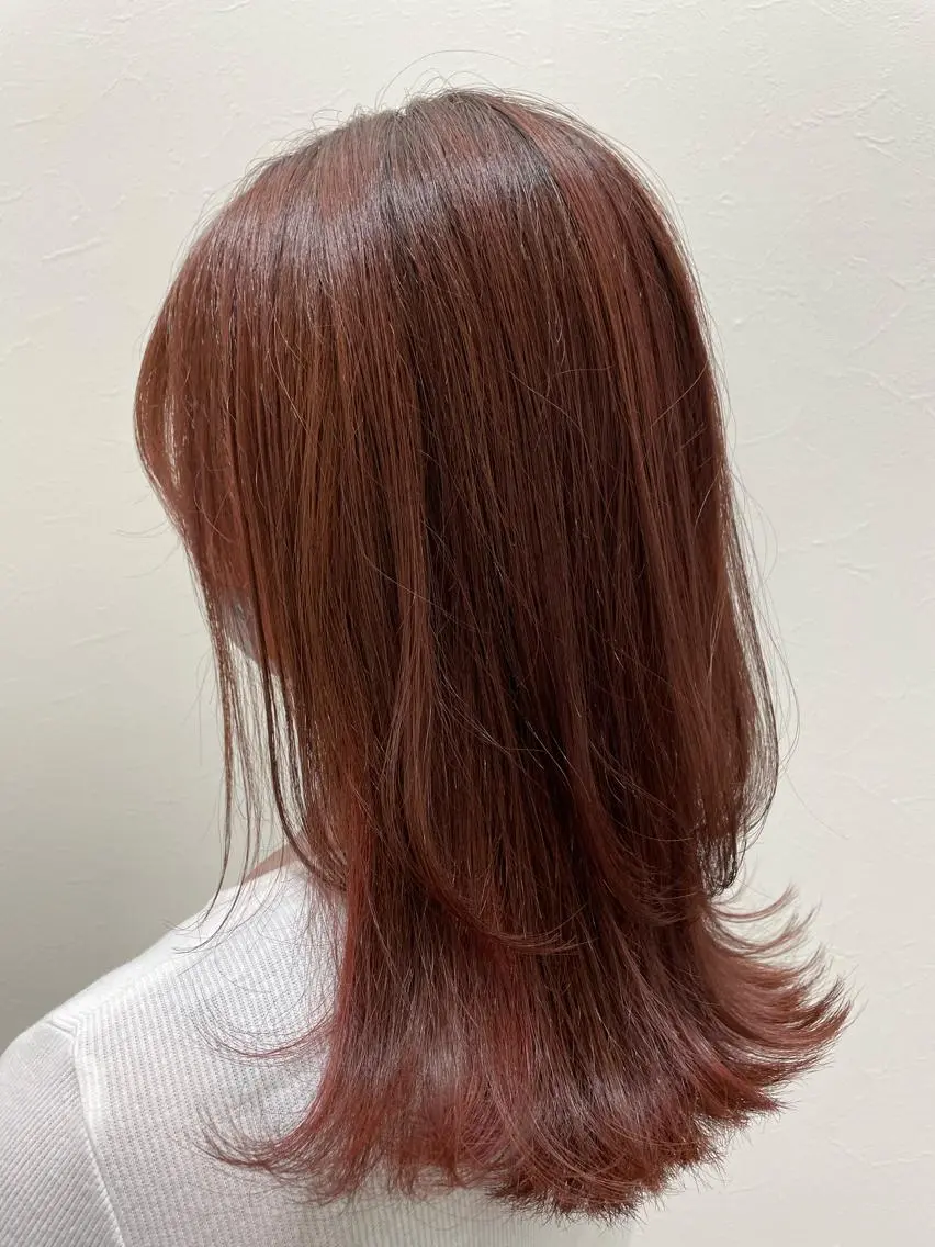 セミロング ヘアカラー ＊ロングモデル＊ 清水菜穂香のヘアスタイル