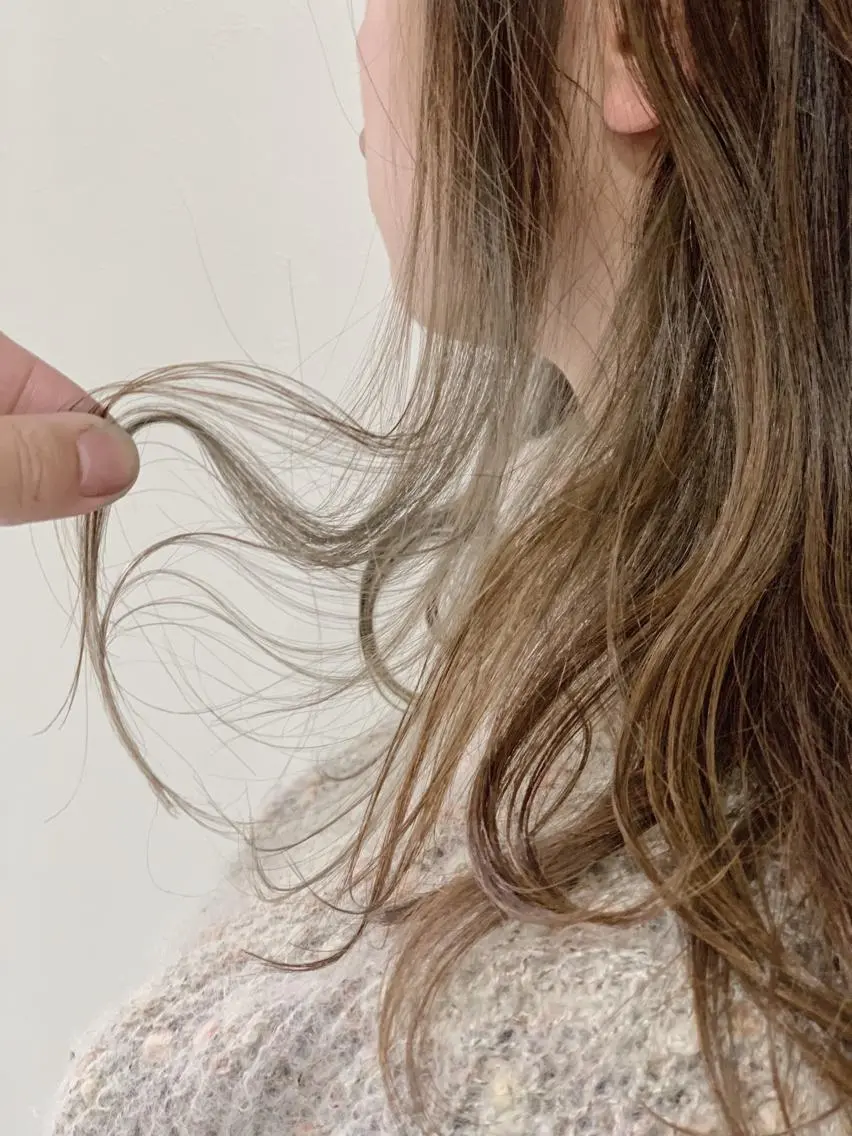 ミディアム カラー ヘアカラー 新井 広之のヘアスタイル