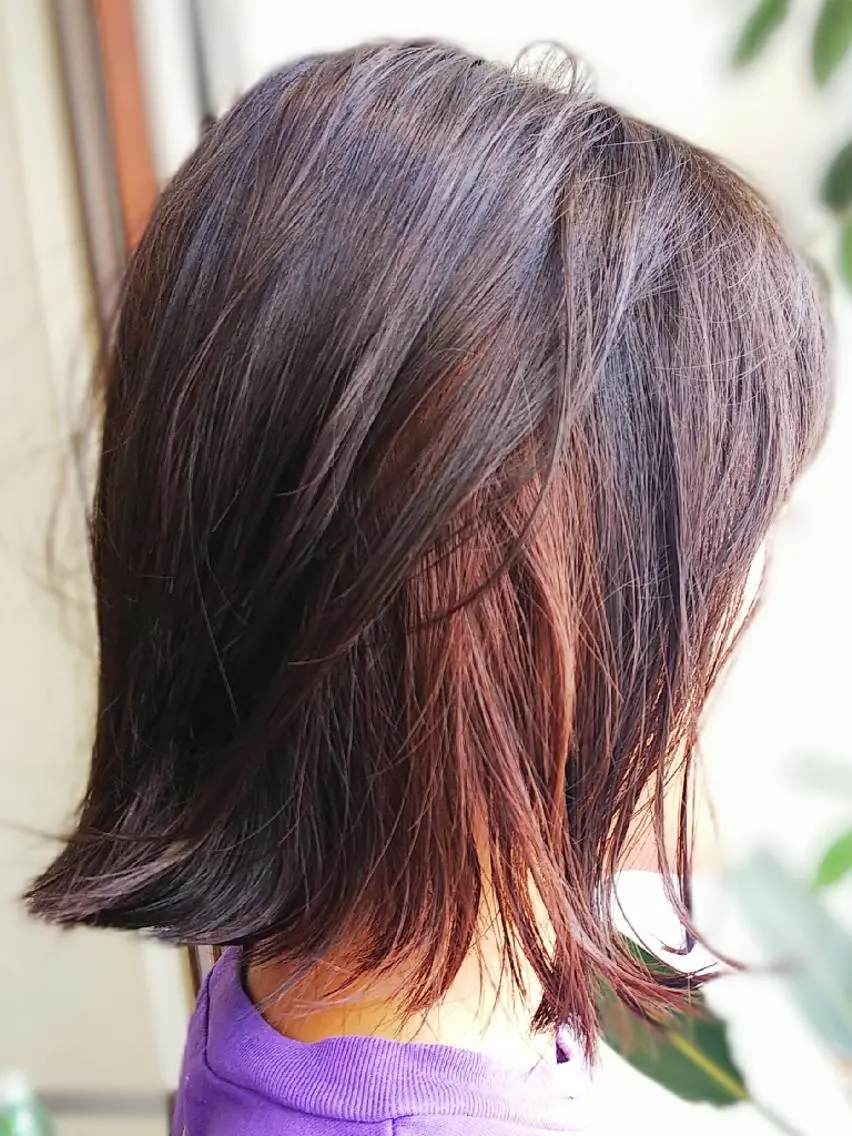 カラー ブリーチ インナーカラー 髪質改善&白髪ぼかし カラー♡店長みやけ♡のヘアスタイル