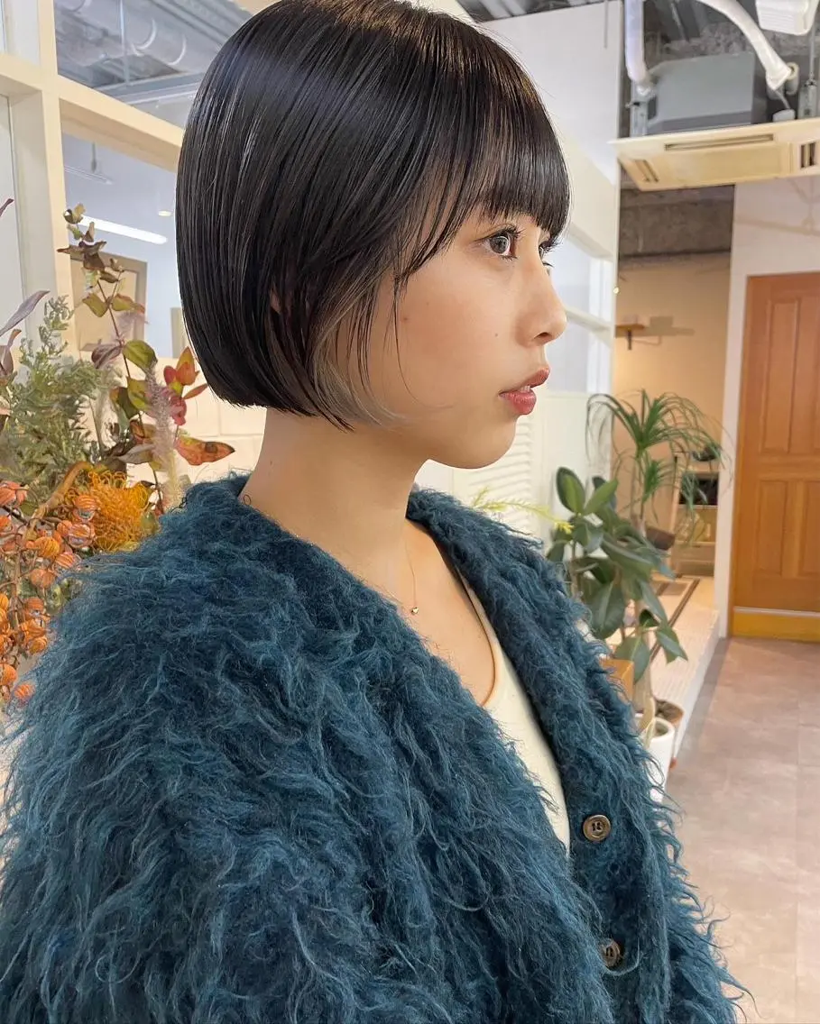ショート カラー パーマ ヘアアレンジ くびれレイヤー/艶 カラー　MADOKAのヘアスタイル