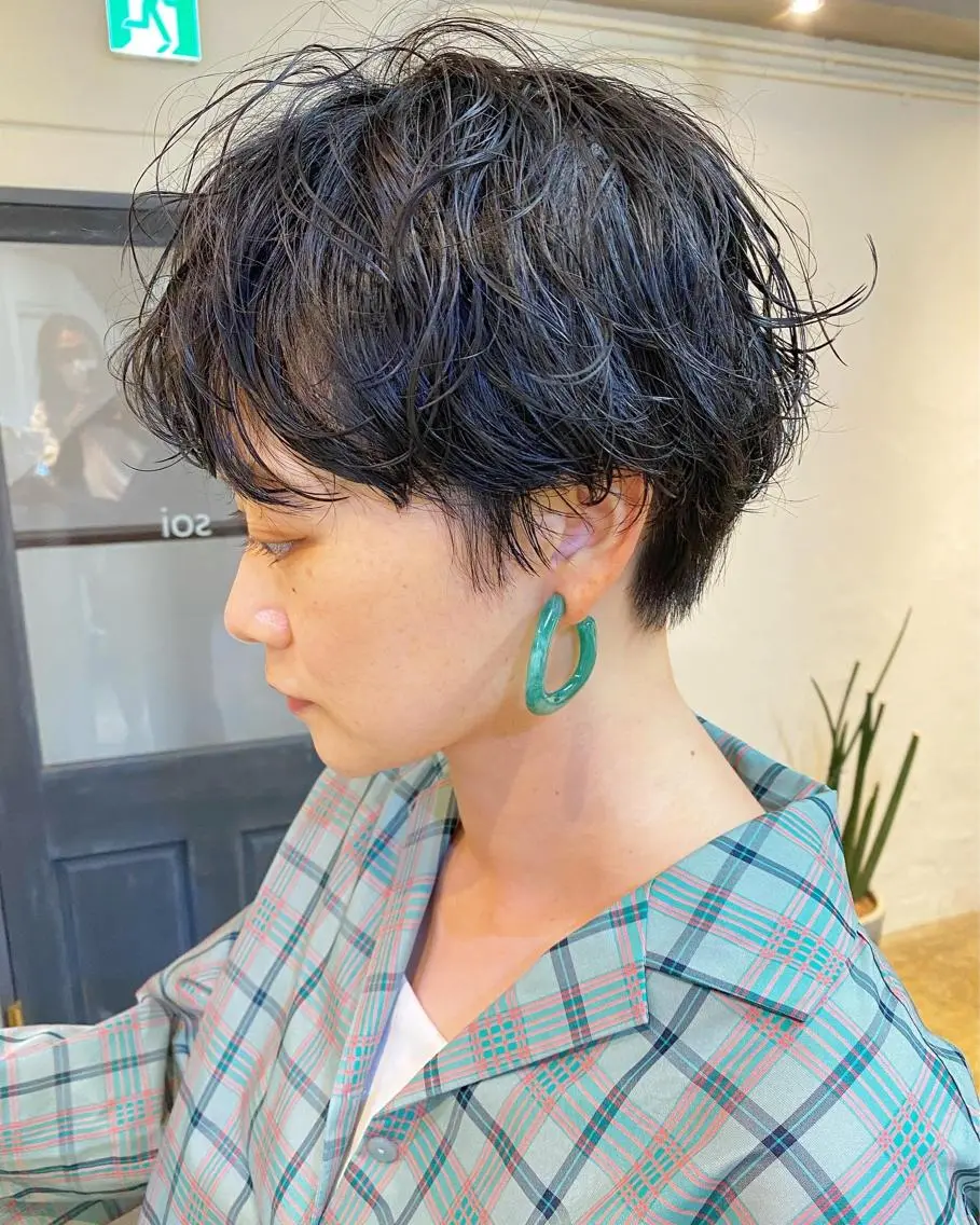 ショート カラー パーマ ヘアアレンジ メンズ キッズ ネイル マツエク・マツパ アイブロウ メンズパーマ ショートヘア ショートネイル カット パーマ トリートメント 🧼柴田 健太郎🧼のヘアスタイル