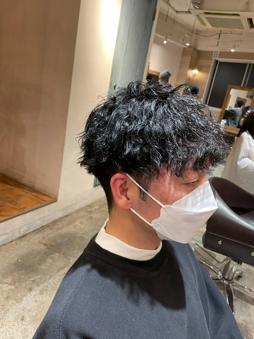 パーマ メンズ カット パーマ トリートメント 優真/難波で 1番パーマが上手いのヘアスタイル