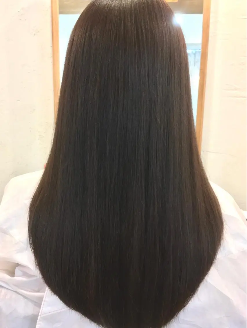 ロング 縮毛矯正 トリートメント 千 田のヘアスタイル