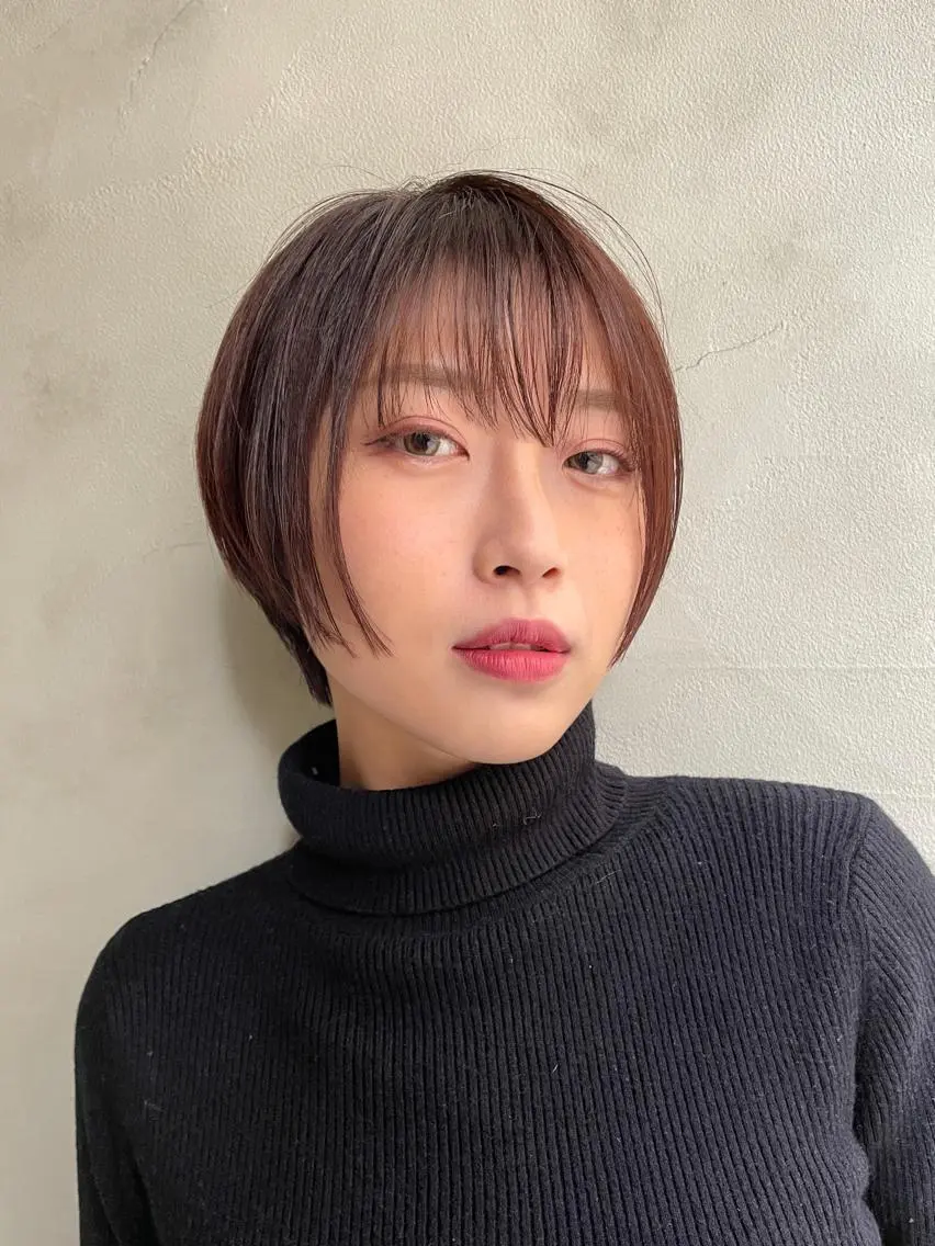 ショート カラー ブラウンカラー ピンクカラー ピンクブラウン ショートヘア 【似合わせカット】 松尾一気のヘアスタイル