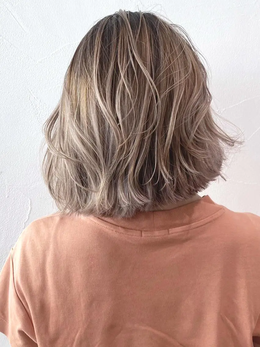 ミディアム カラー パーマ ヘアアレンジ ボブ ITbyALBUM 藤沢店のヘアスタイル