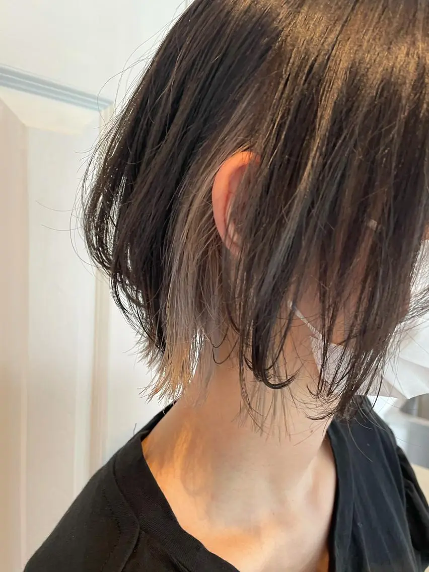 ミディアム カラー グレージュ シルバー ヘアカラー 中目黒🌼 🌼ハナのヘアスタイル