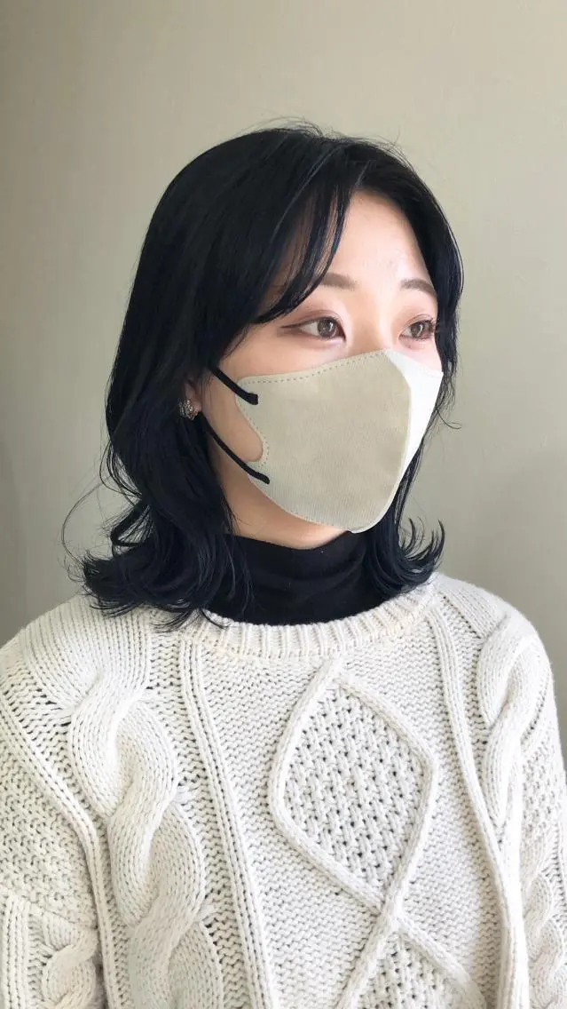 ミディアム カット ヘアカラー トリートメント 韓国🇰🇷ボブ✂︎ レイヤー✂︎三吉明人のヘアスタイル