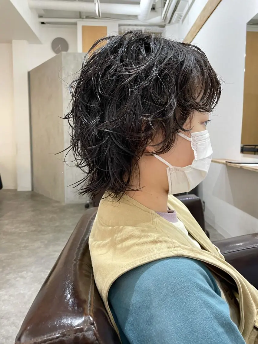 ショート カラー パーマ ヘアアレンジ メンズ キッズ ネイル マツエク・マツパ メンズパーマ メンズウルフカット ウルフカット カット パーマ トリートメント パーマ/透明感カラー /ボブ/吉田一生のヘアスタイル