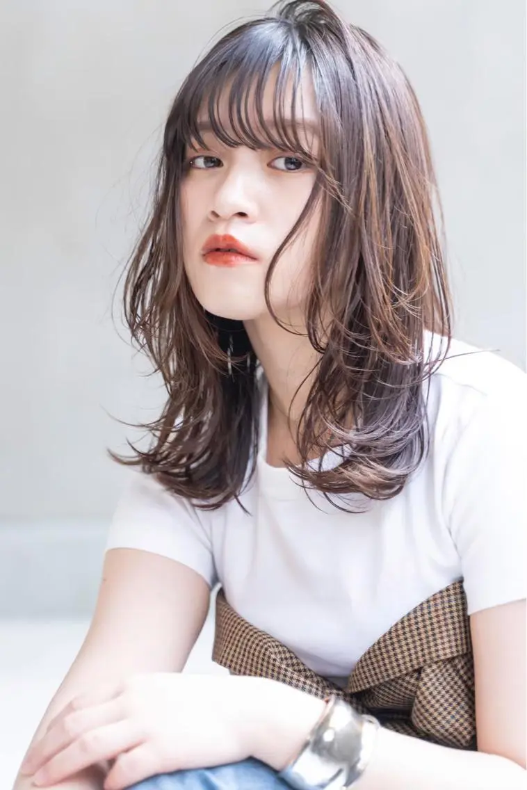 セミロング カラー パーマ ヘアアレンジ メンズ キッズ ネイル マツエク・マツパ ナチュラル 韓国ヘア🫧 KAZUTOのヘアスタイル