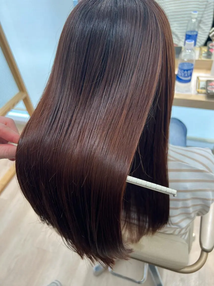 セミロング カラー トリートメント 外国人対応 佐久間のヘアスタイル