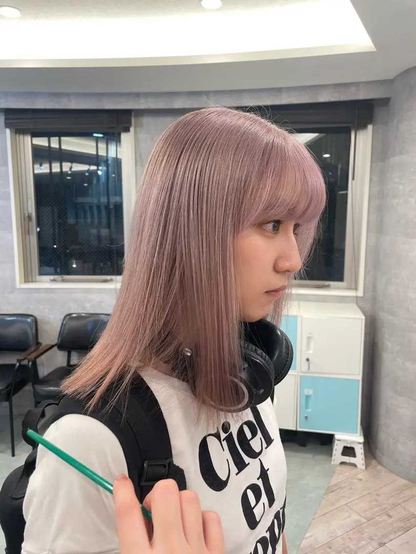 ミディアム ヘアカラー トリートメント ♡似合わせ ♡ハイトーン♡のヘアスタイル