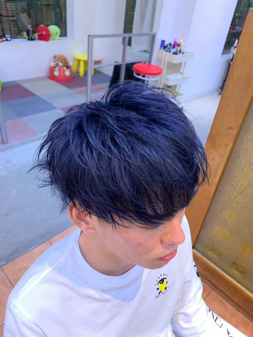 ショート カラー メンズ メンズハイトーン マッシュ ハイトーンカラー カット ヘアカラー トリートメント メンズ/韓国レイヤー /透明感カラー那須野のヘアスタイル