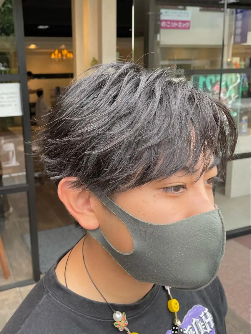 メンズ 髪質改善×白髪ぼかし 美容師✂️武澤龍賀のヘアスタイル