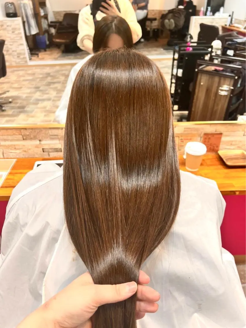 ロング カラー ヘアカラー&縮毛矯正 STAR☆RIVERのヘアスタイル