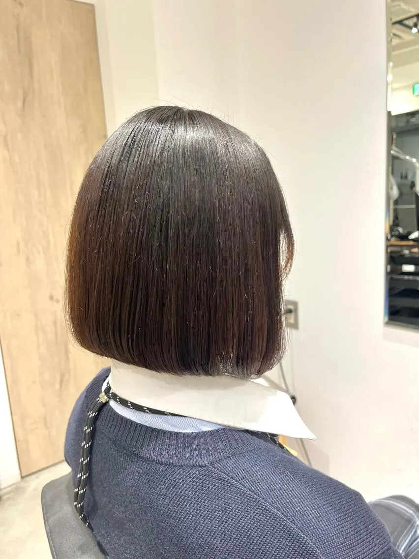 ショート カット 縮毛矯正 トリートメント ボブ/美髪矯正 /佐藤　奈巳のヘアスタイル